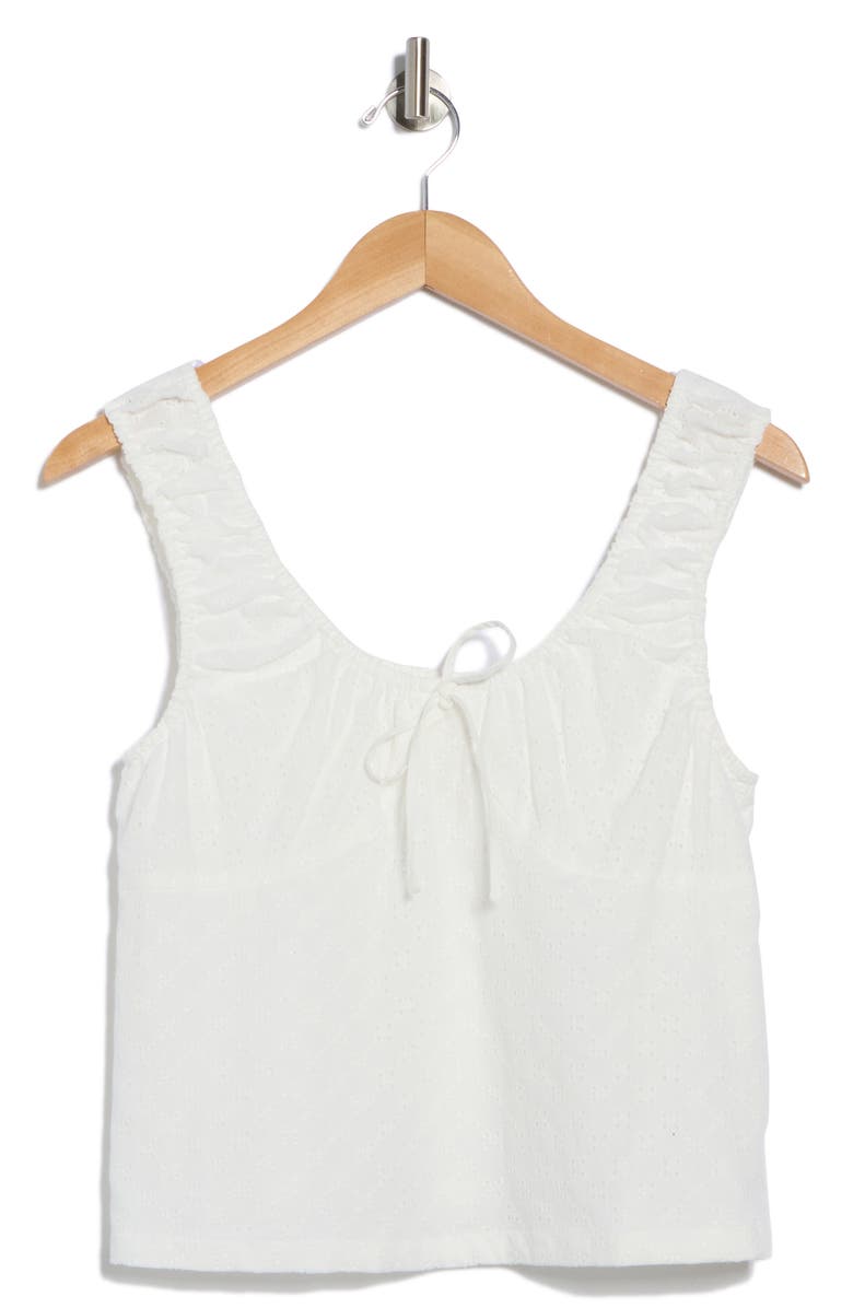 Elodie Eyelet Elastic Tank Top, Alternate, color,