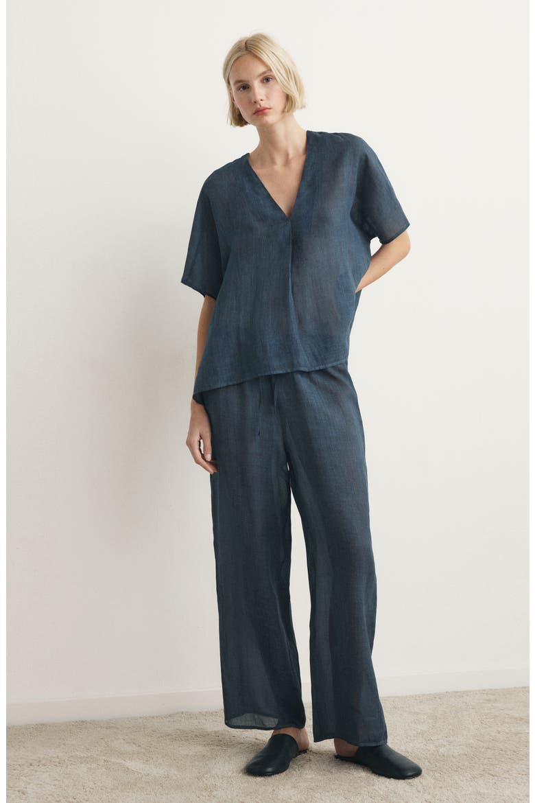 Ramie Top, Alternate, color, INK BLUE