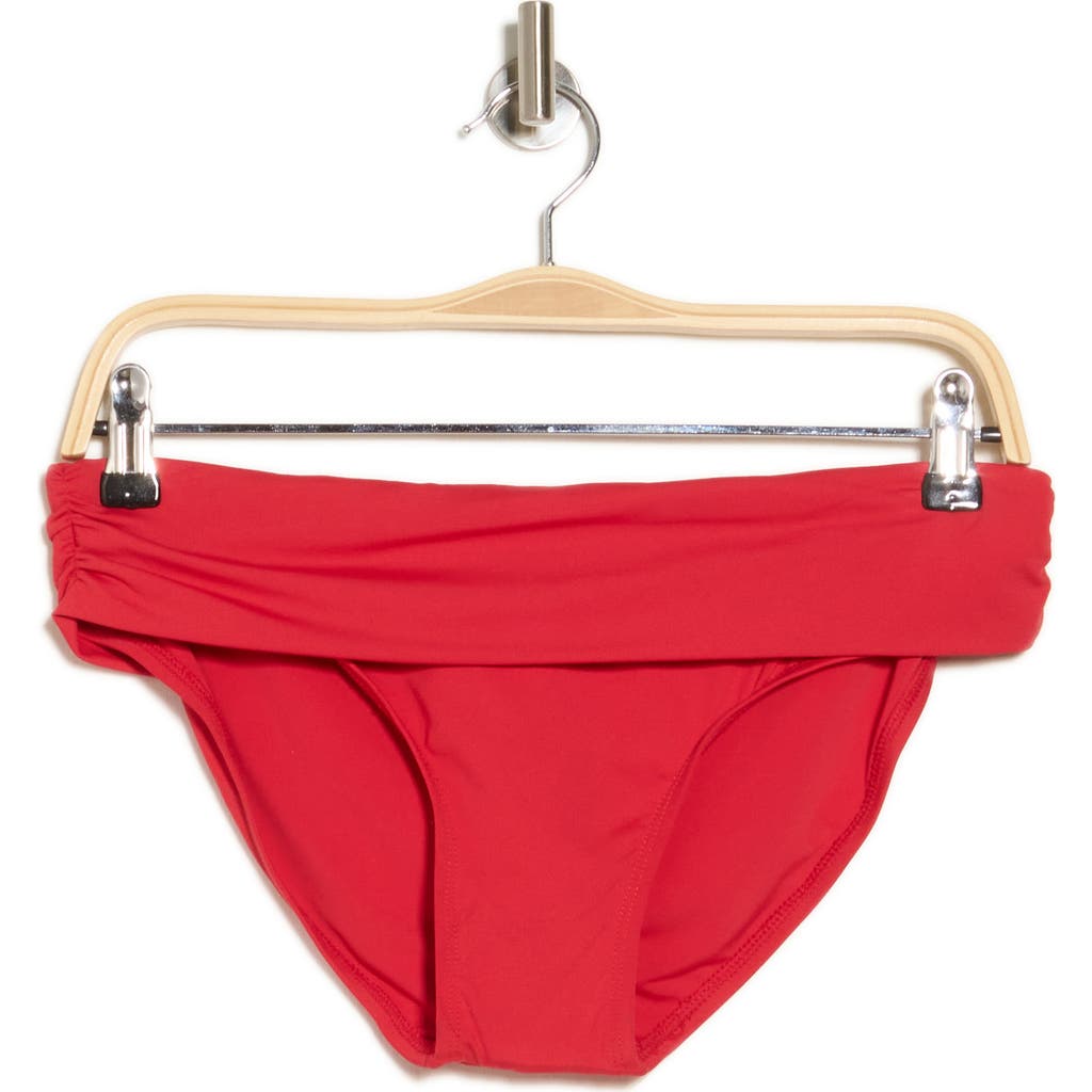 Jantzen Foldover Hipster Bikini Bottoms In Red