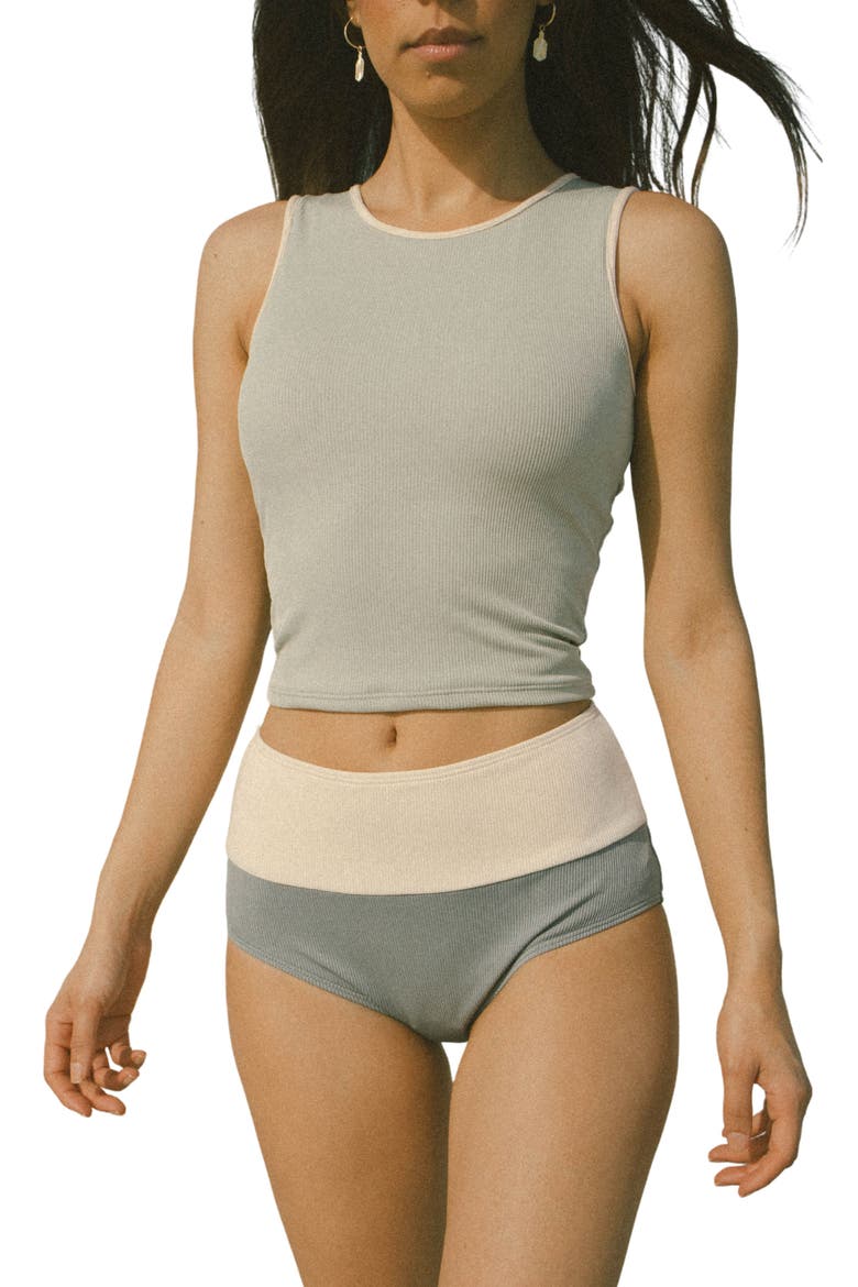 Havasu High Neck Tankini Top, Main, color, Blue Green