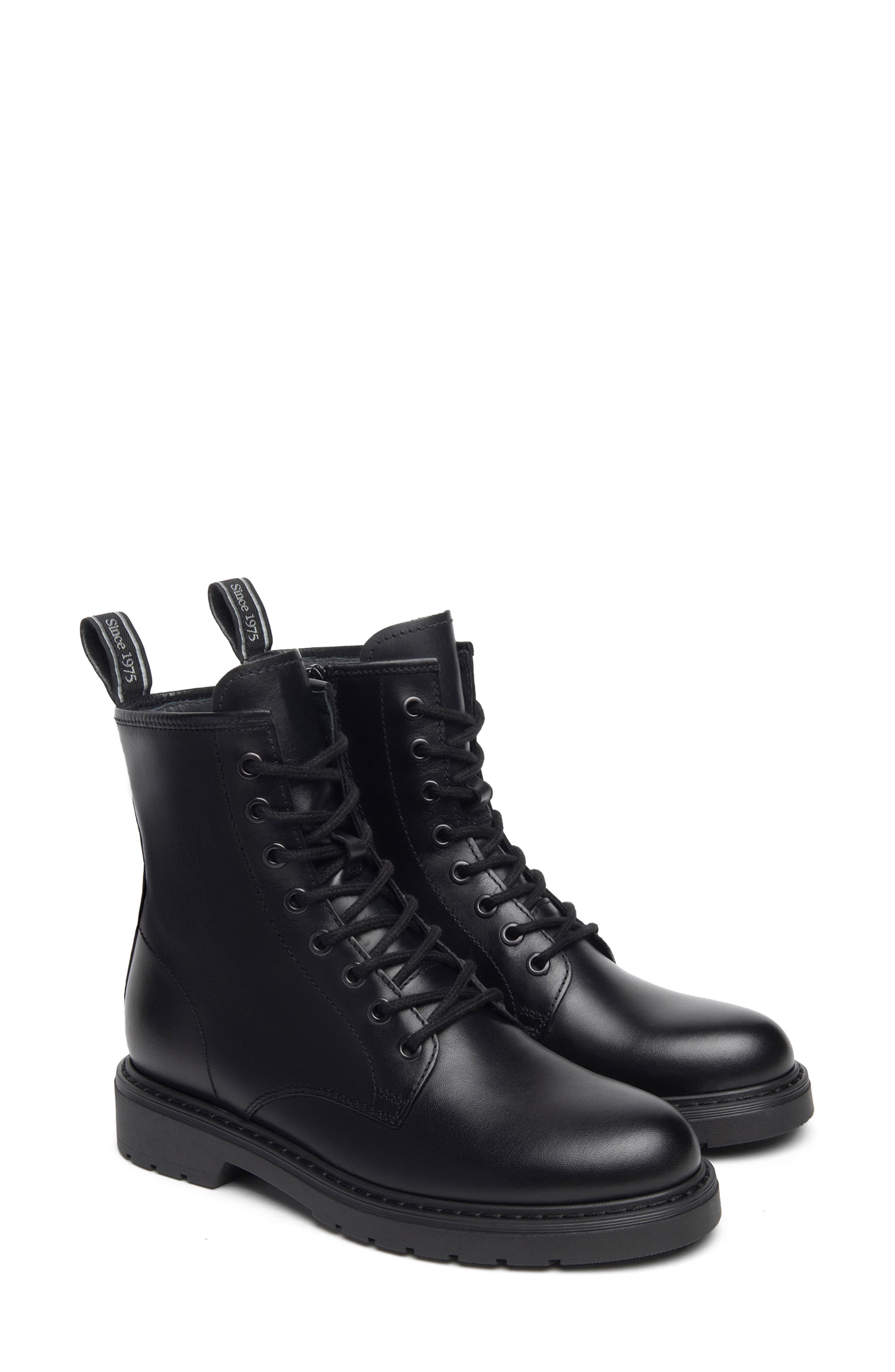 NeroGiardini Clean Combat Boot, Main, color, Black