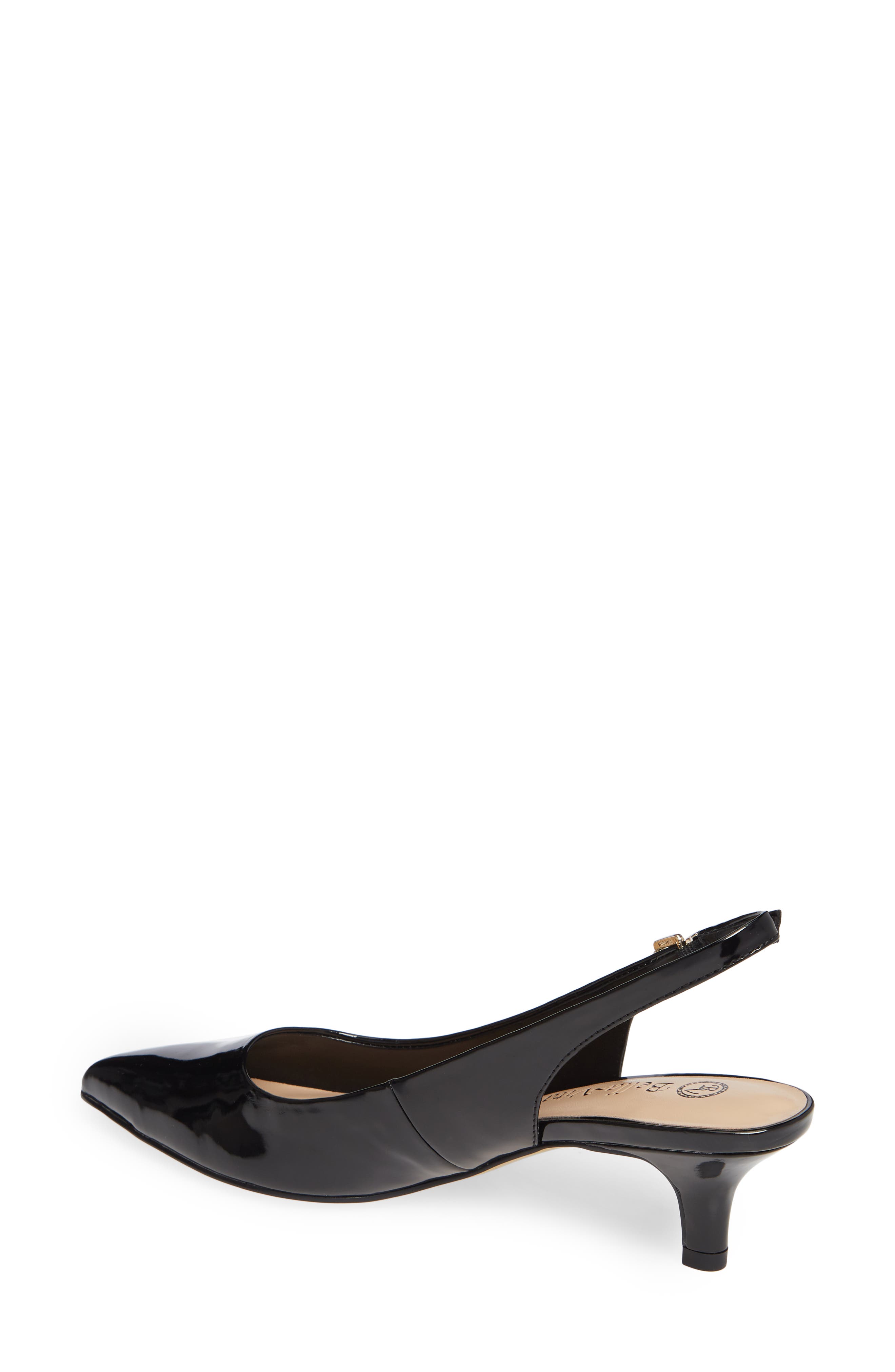 Bella Vita Scarlette Kitten Heel Slingback Pump, Alternate, color, Black Pat