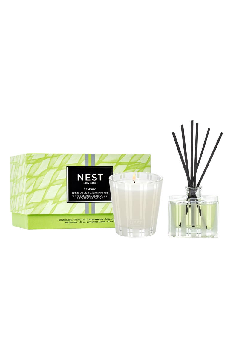 NEST New York Bamboo Scented Candle & Diffuser Set, Main, color, 
