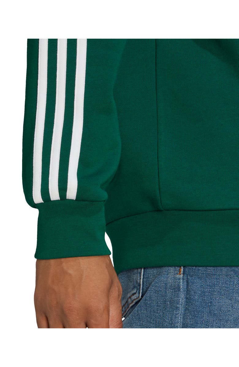 adidas Originals 3-Stripes Crewneck Raglan Cotton Sweatshirt, Alternate, color,