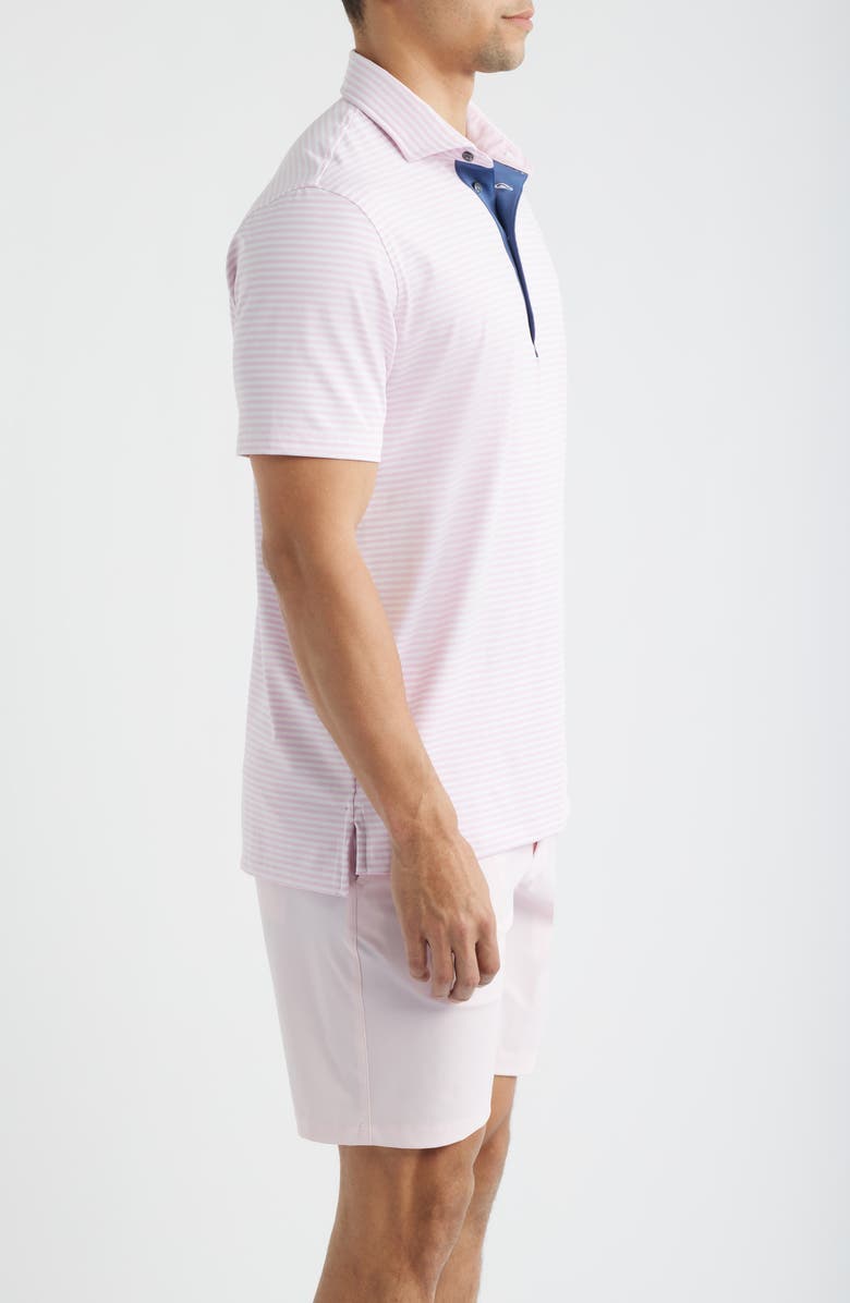 Greyson Quogue Stripe Performance Golf Polo, Alternate, color, Sunrise/ Arctic
