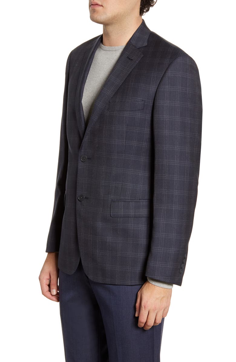 John W. Nordstrom<sup>®</sup> Traditional Fit Plaid Wool Sport Coat, Alternate, color, 