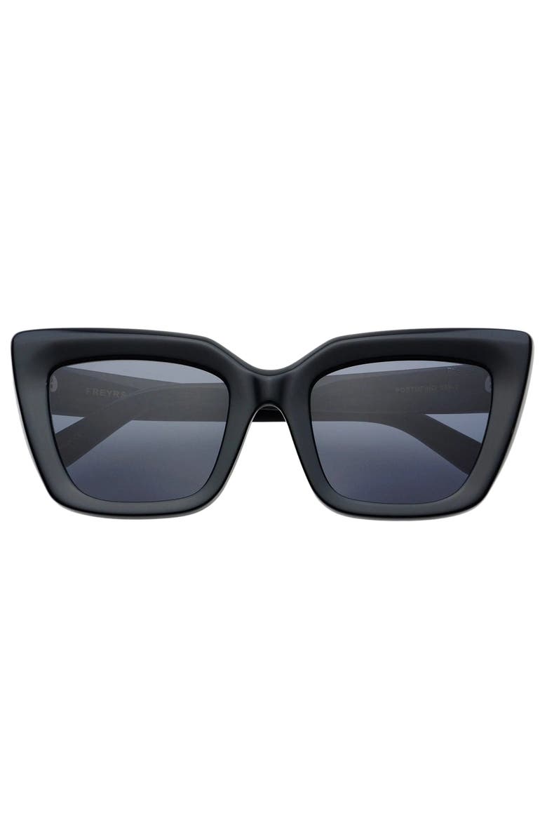 FREYRS Eyewear Portofino Cat Eye Sunglasses, Main, color, Black