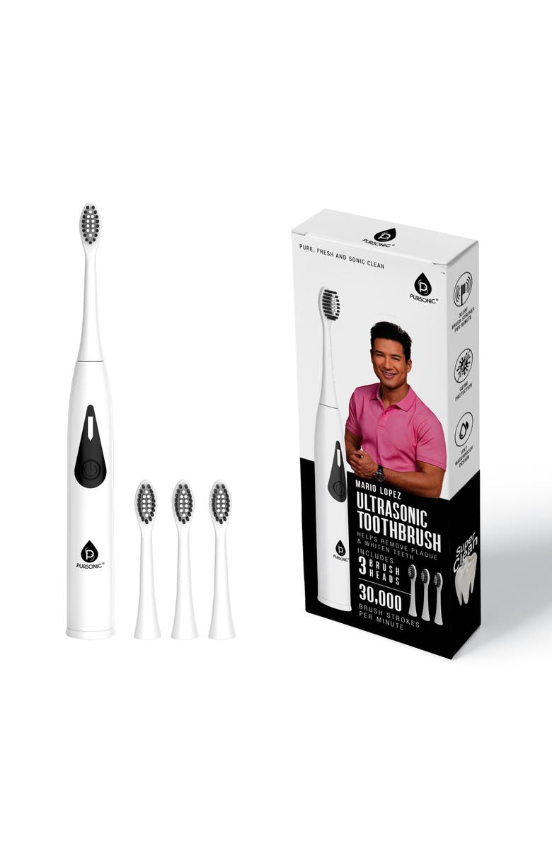 PURSONIC Mario Lopez Triple-Head Electric Tooth Wizard - 30,000 Strokes Per a Minute, Alternate, color, 