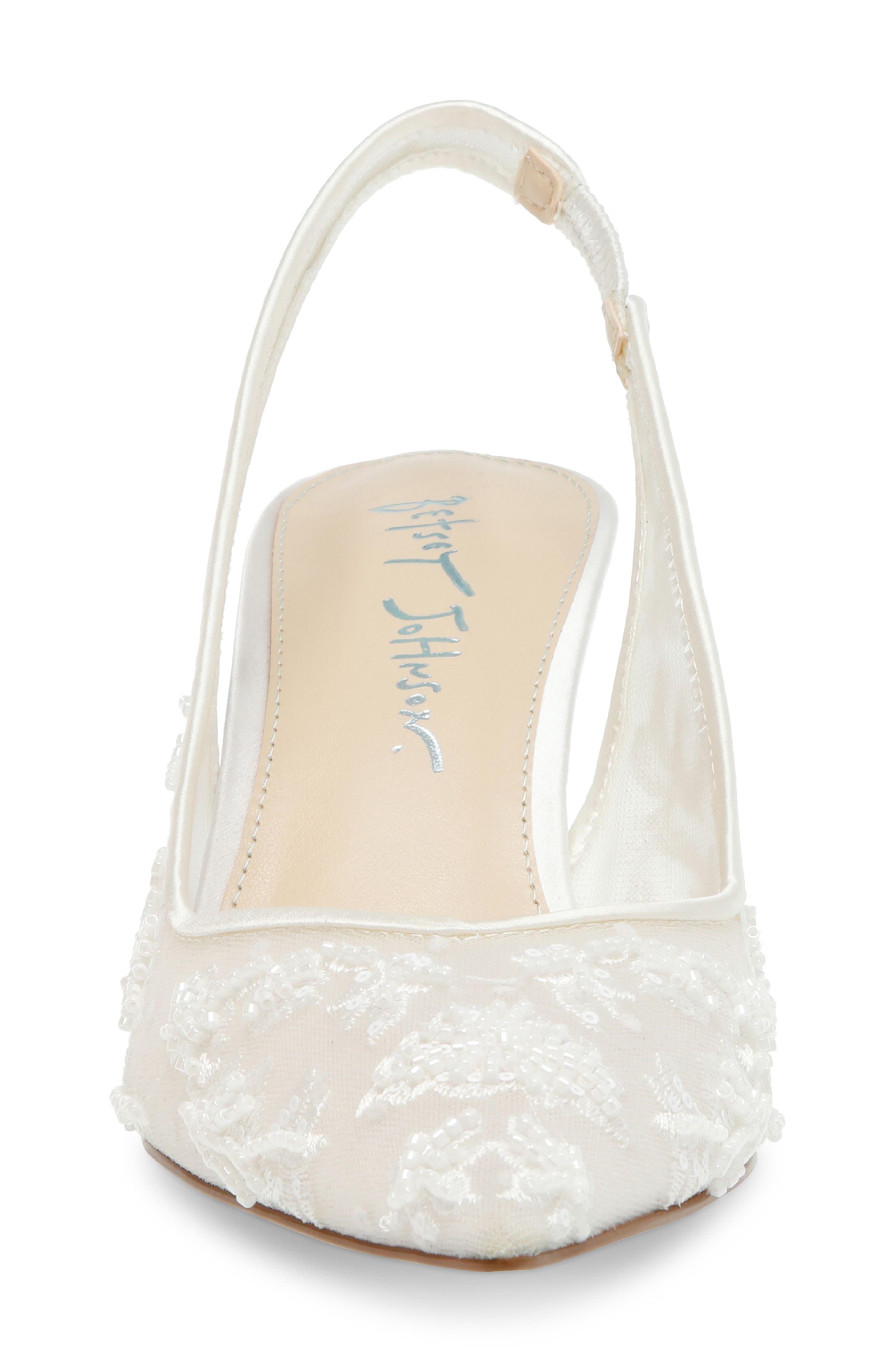 Nikki Pointed Toe Slingback Pump, Alternate, color, IVORY
