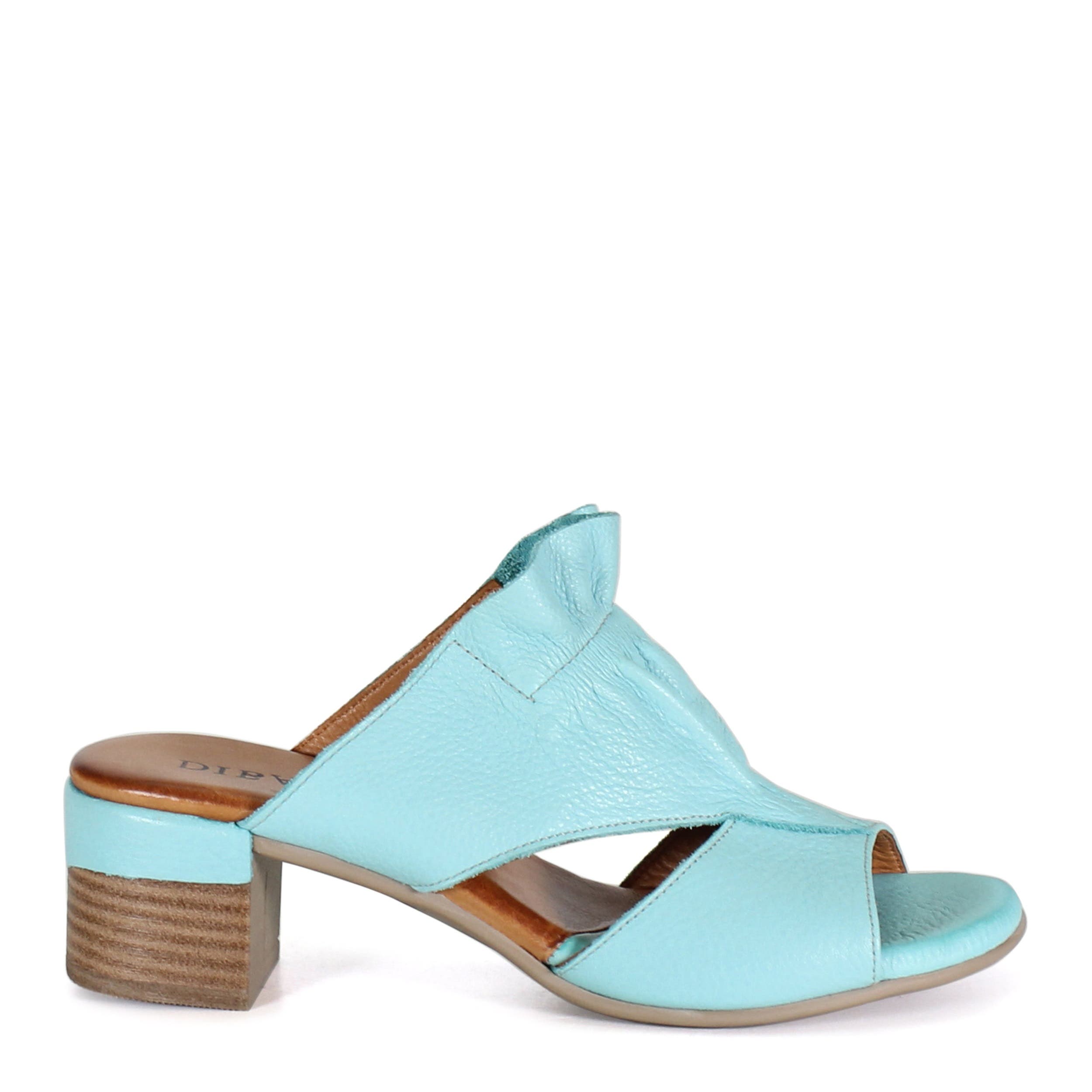 Diba True POTTER EE Leather Slip On Mule Heel, Alternate, color, Aquatic