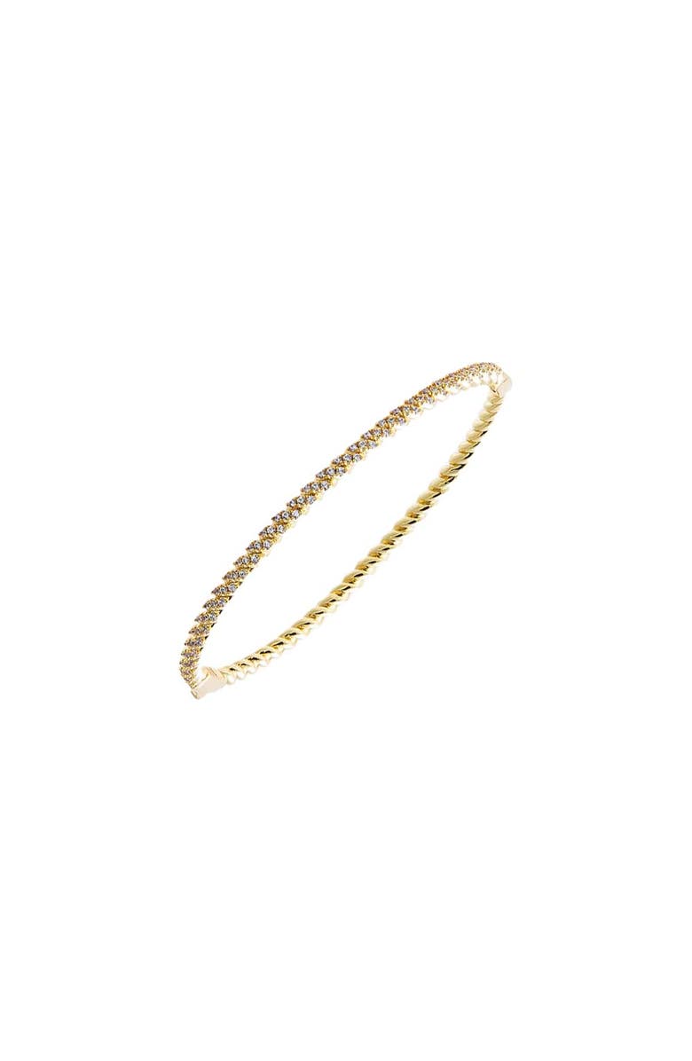 BY ADINA EDEN Bezel Set CZ Tennis Bangle, Alternate, color, Gold