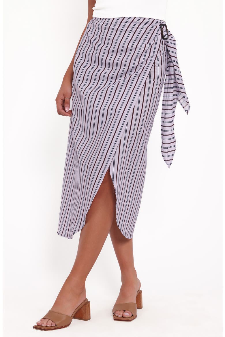 Jacey Stripe Wrap Midi Skirt, Main, color, MIDNIGHT STRIPE