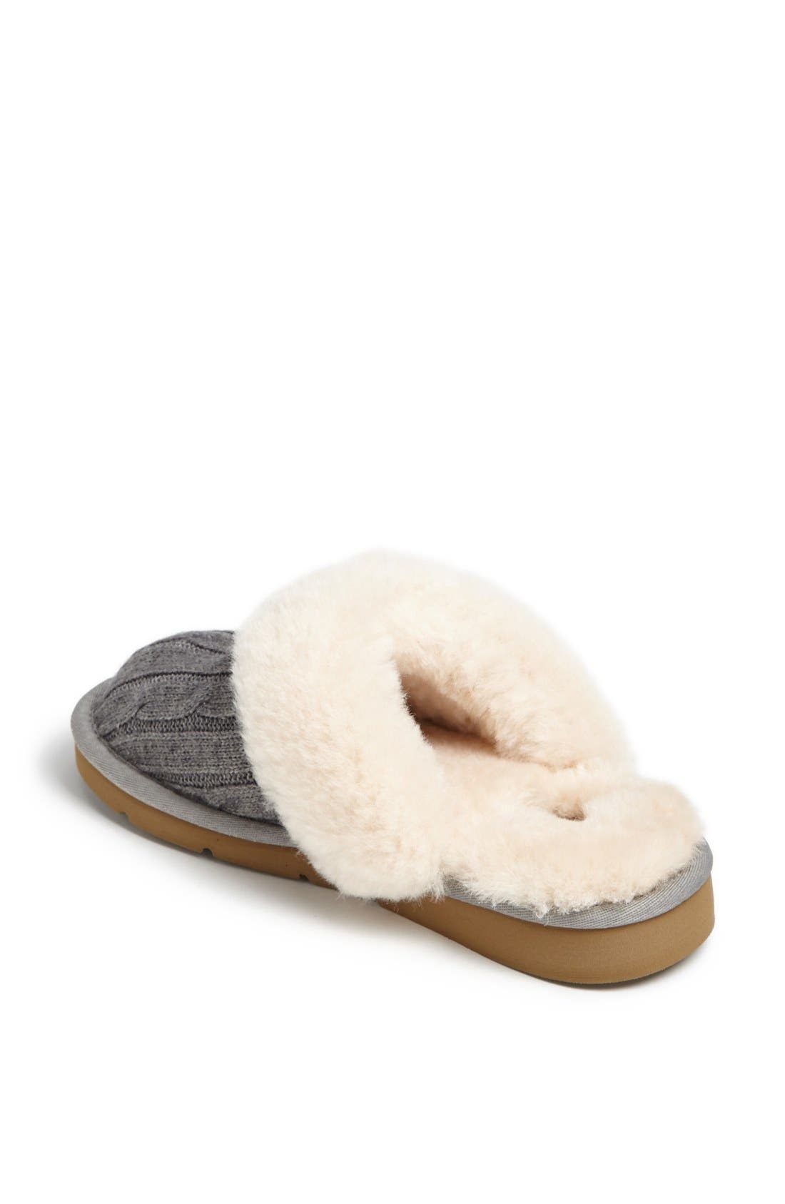 Australia 'Cozy' Knit Slipper, Alternate, color, HEATHER GREY