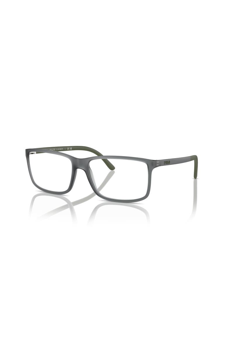 55mm Rectangle optical glasses, Main, color, Grey