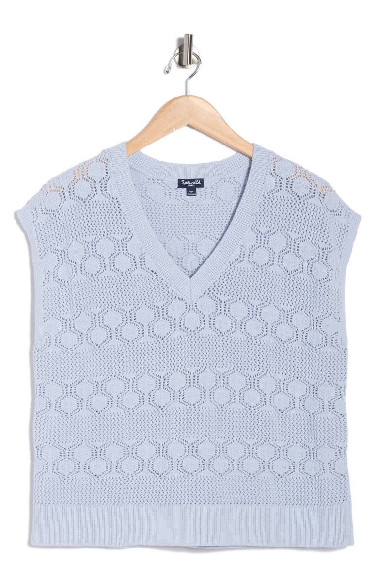 Splendid Honore Short Sleeve Sweater, Main, color, Country Air Blue