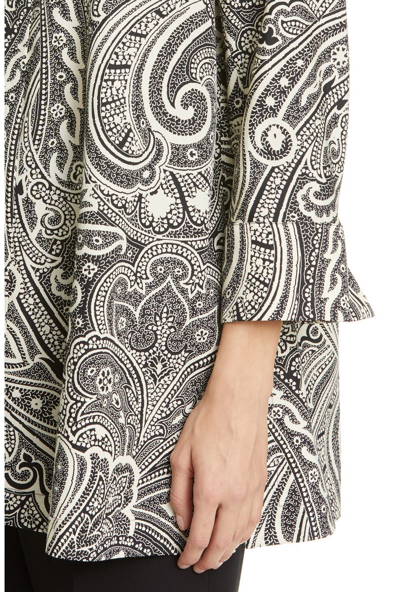 Glauco Print Cotton Tunic Shirt, Alternate, color, BLACK