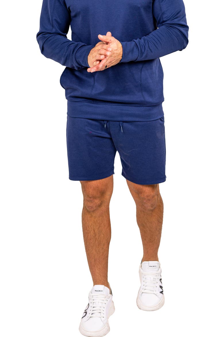 Martha Rib Knit Shorts, Alternate, color, BLUE