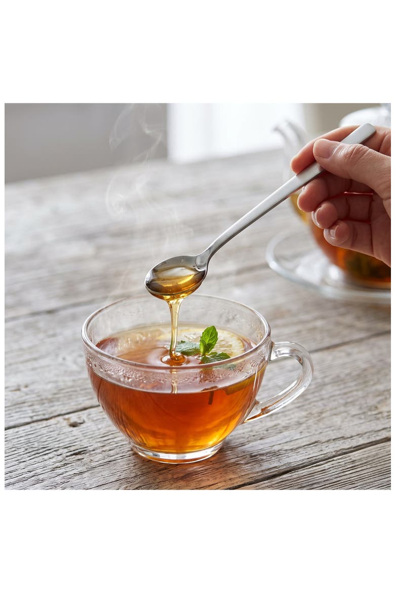 Leo Pure Set of 4 Spoons, Alternate, color, SILVER