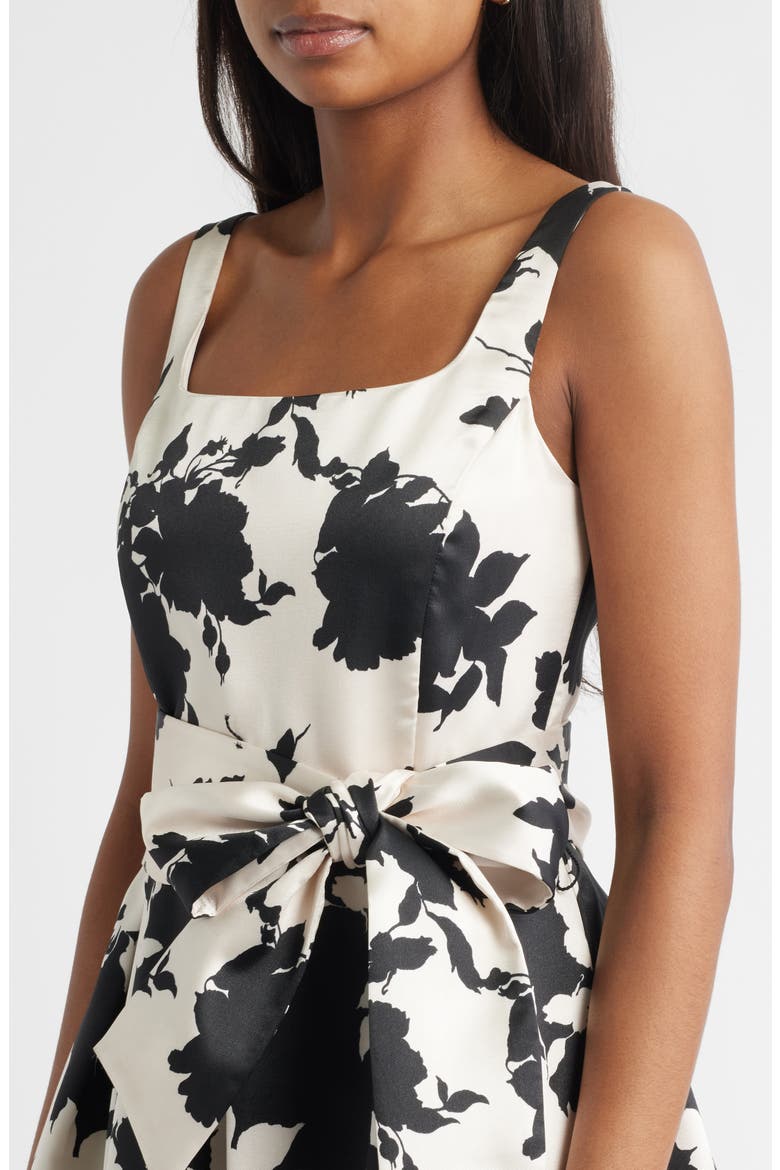 Sleeveless Cocktail Dress, Alternate, color, BLACK CREAM