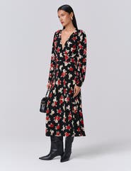 Ghost London Gracie Floral V Neck Midi Dress