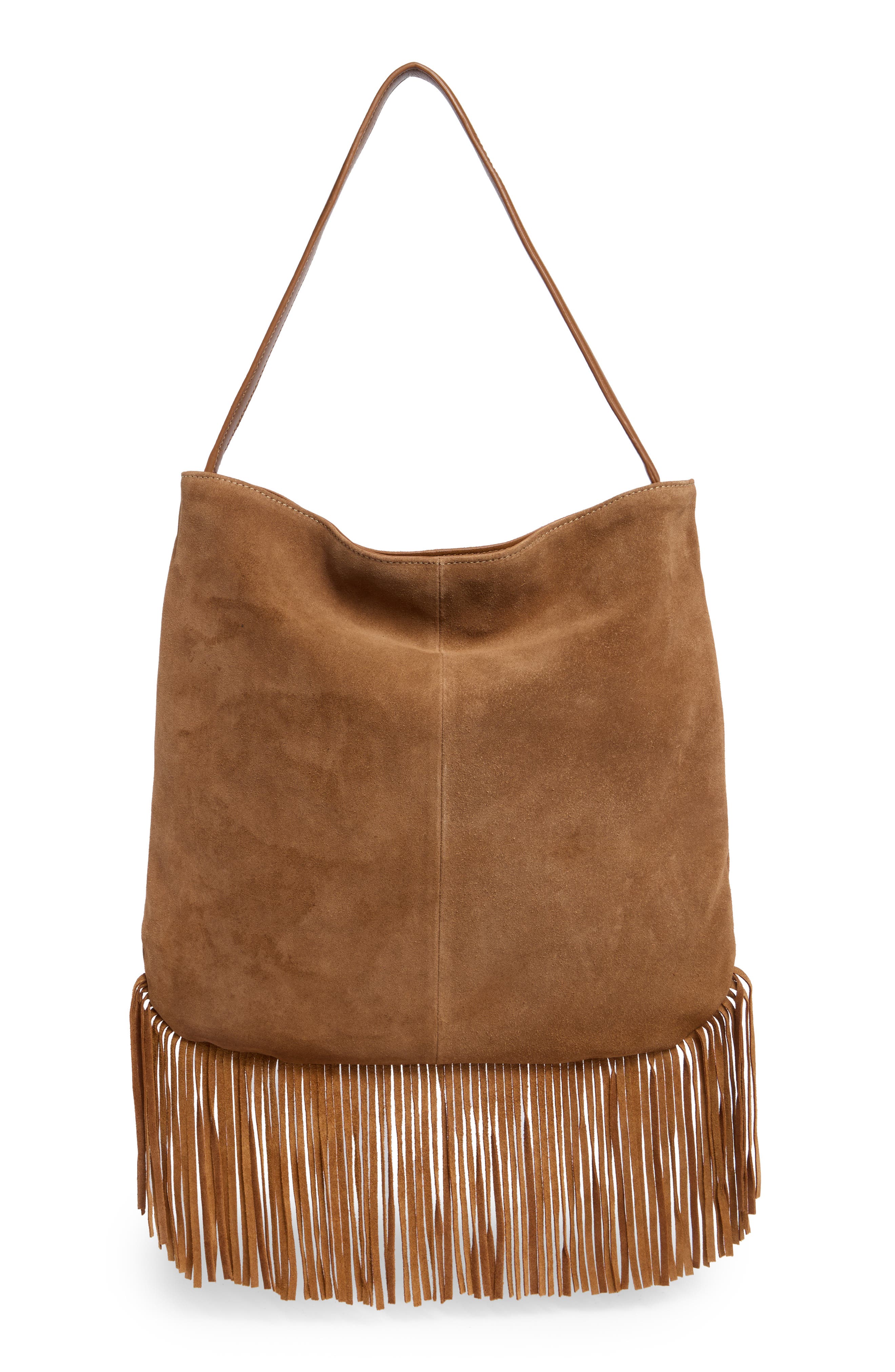 Ivy Fringe Suede Tote, Alternate, color, HONEY TAN SOFT COW SUEDE