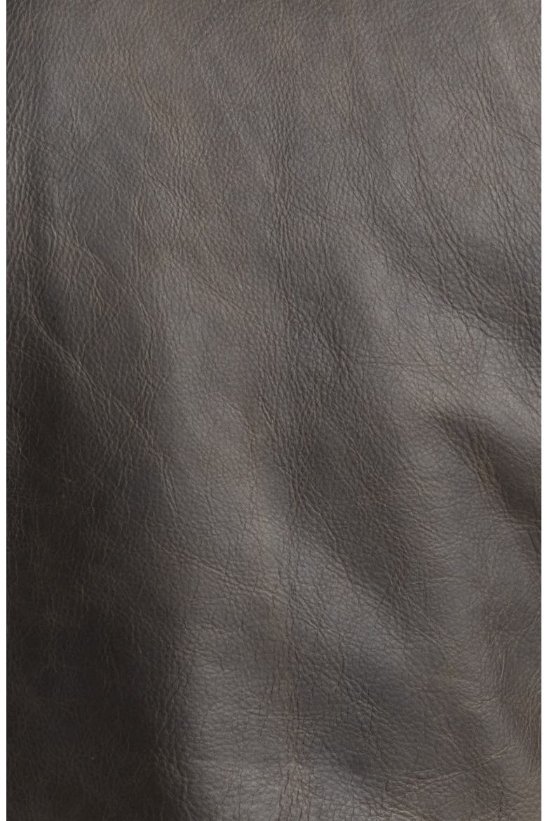 Cowhide Leather Moto Jacket, Alternate, color, GREY