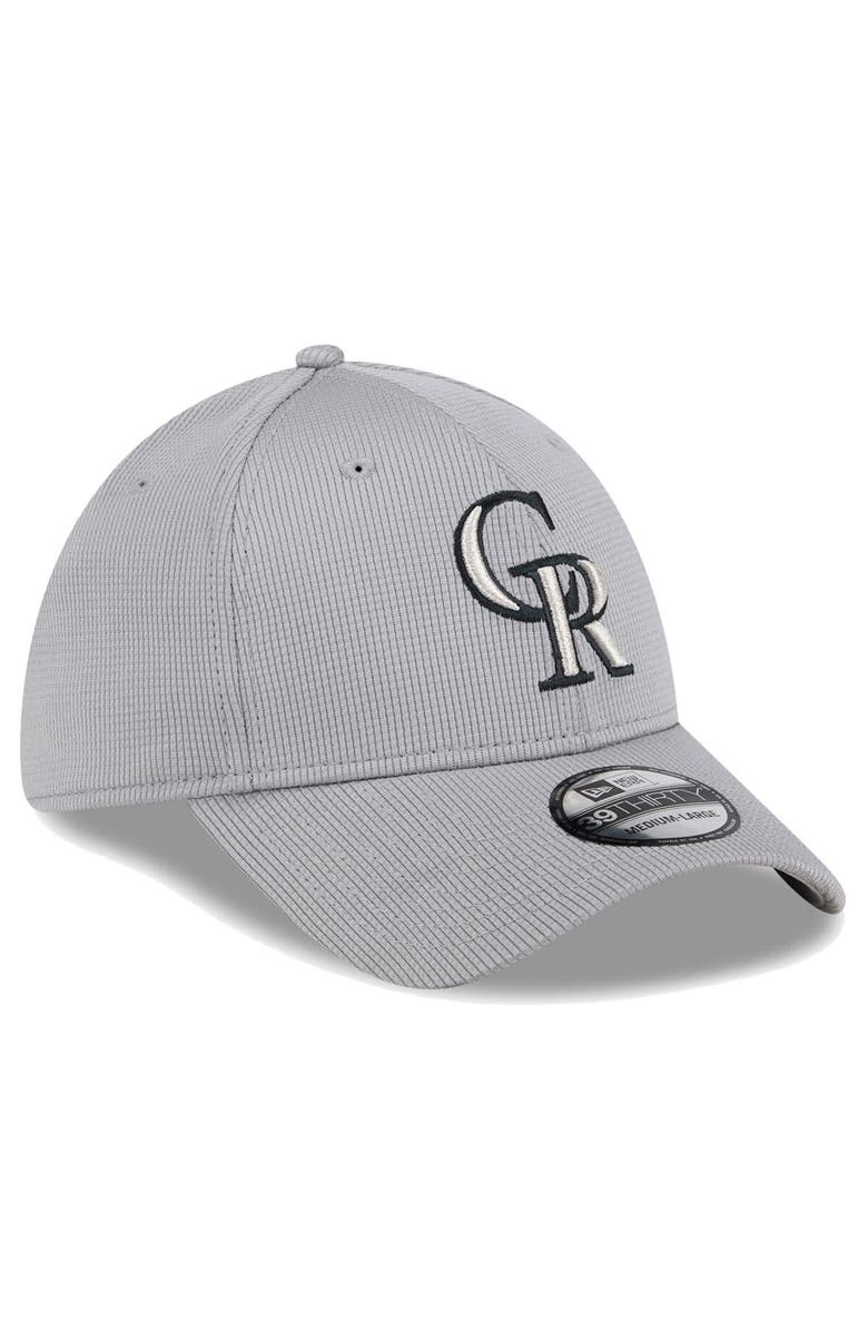 New Era Men's New Era Gray Colorado Rockies Active Pivot 39THIRTY Flex Hat, Alternate, color, Gray