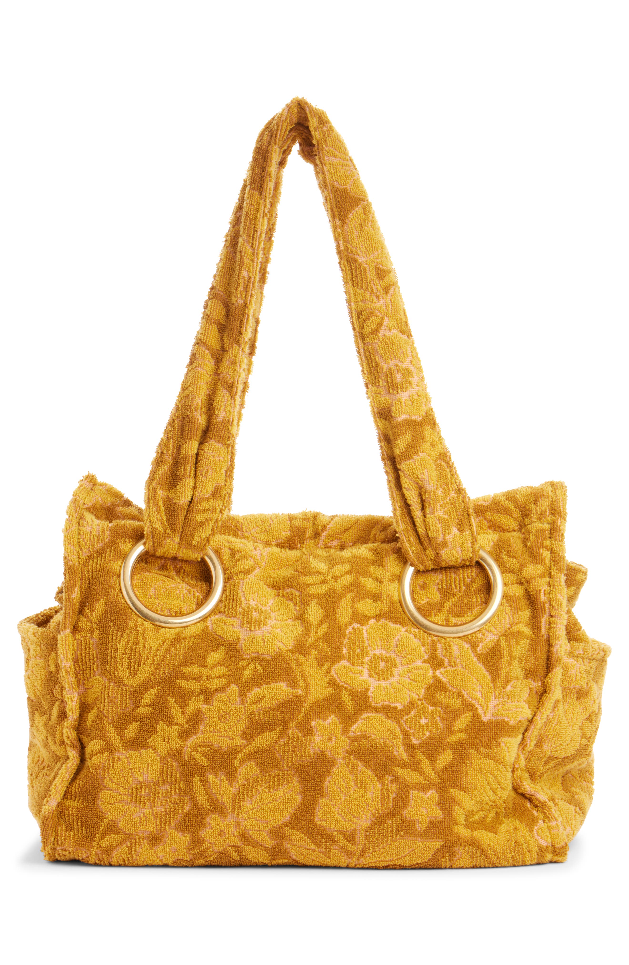 Chloé Large Plage Terry Cloth Tote, Alternate, color, Gold Khaki