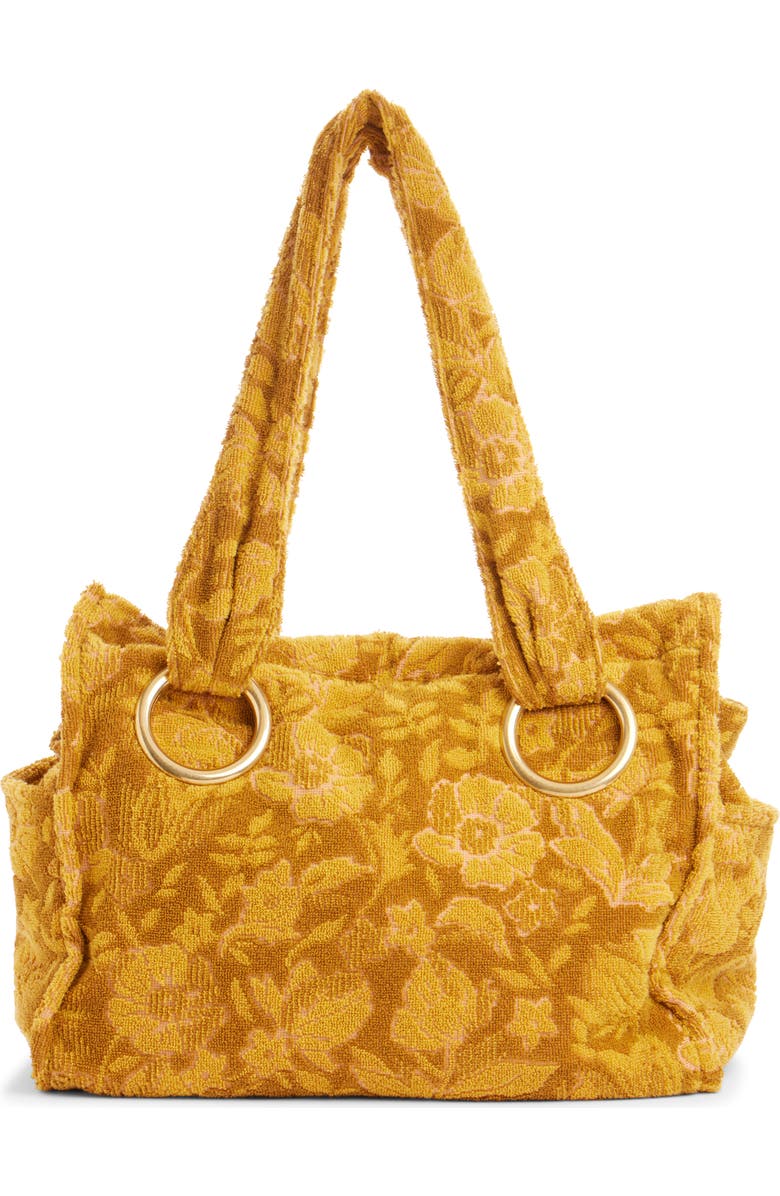 Chloé Large Plage Terry Cloth Tote, Alternate, color, Gold Khaki