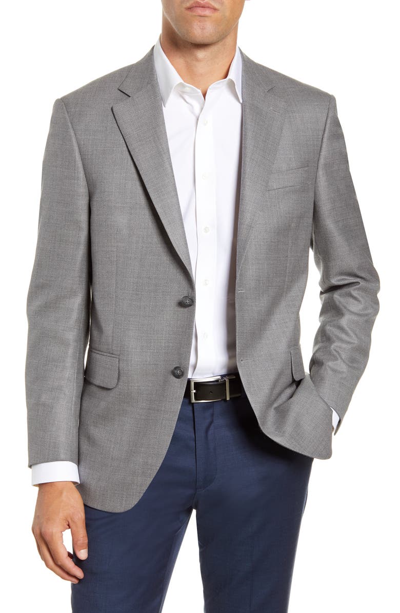 Peter Millar Flynn Classic Fit Solid Wool Sport Coat, Main, color,