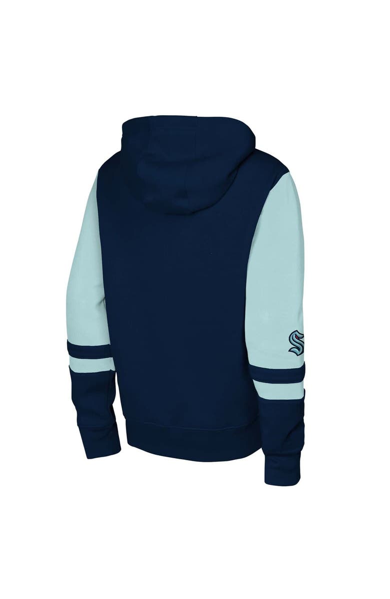 Outerstuff Youth Navy Seattle Kraken Face Off Full-Zip Hoodie, Alternate, color, Navy