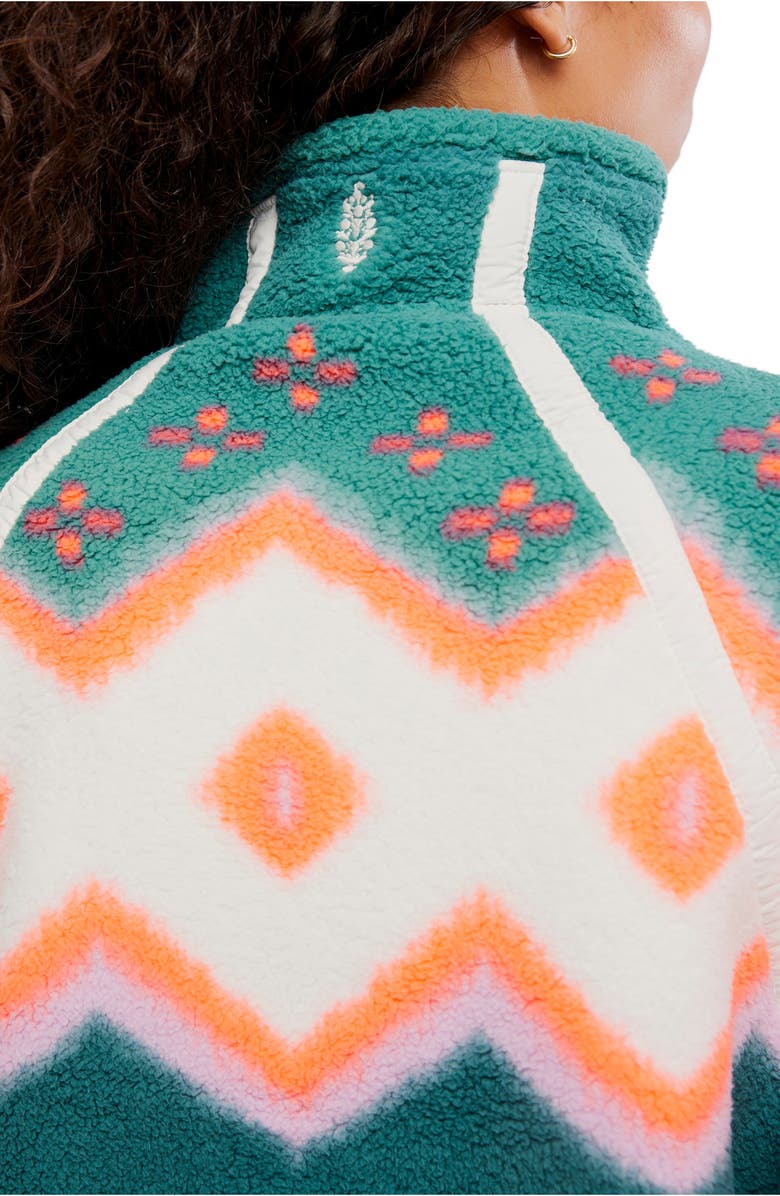 Free People Mountain High Quarter Zip, Alternate, color, Soft Glow Green Glow