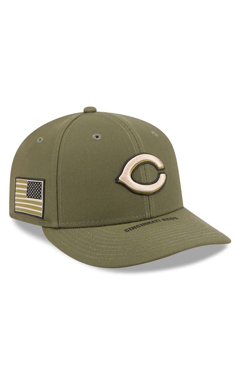 New Era Men's New Era  Olive Cincinnati Reds 2026 Armed Forces Day Low Profile 59FIFTY Fitted Hat, Main, color, Olive