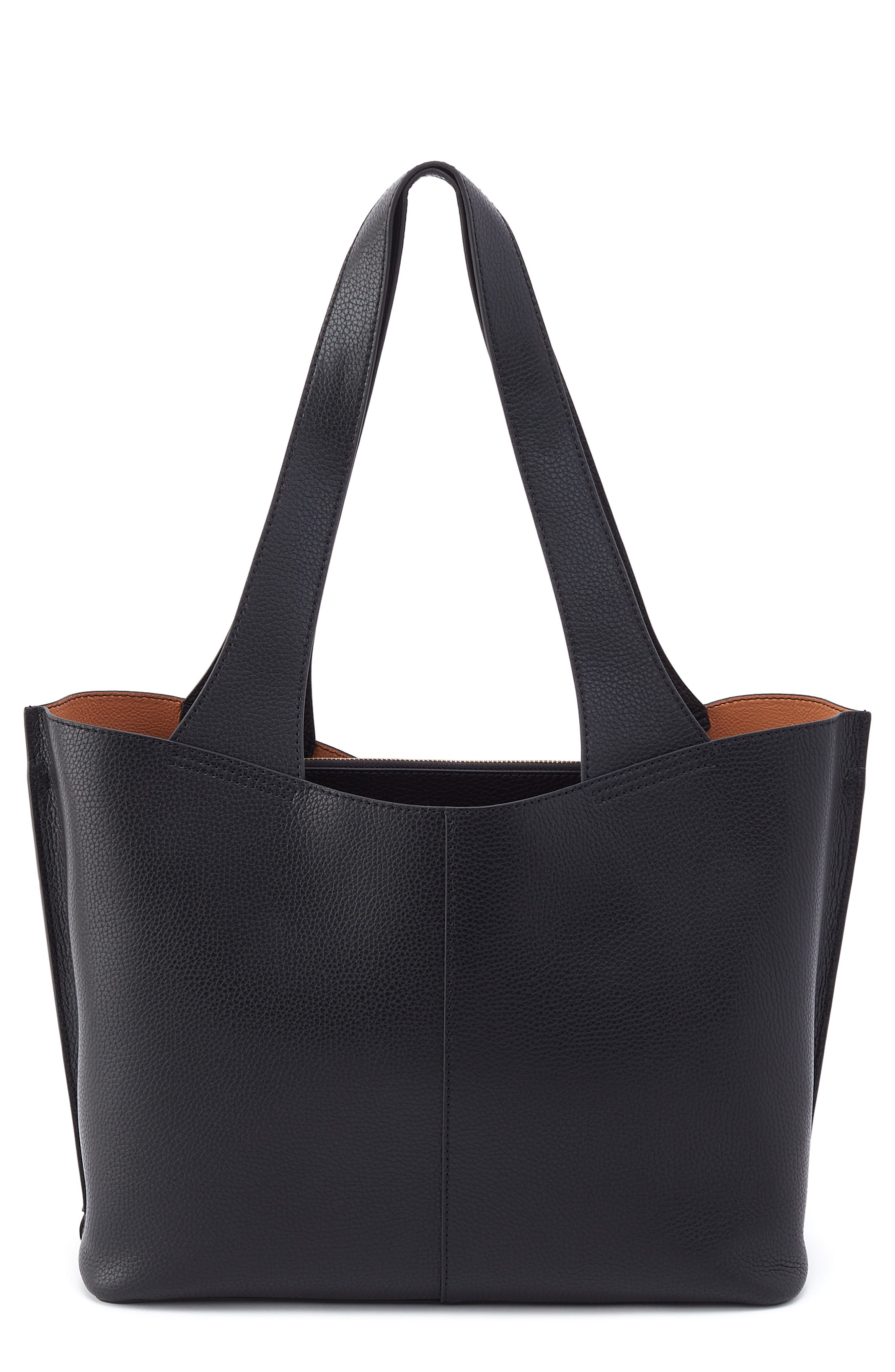 HOBO Vida Leather Tote, Main, color, Black Biscuit