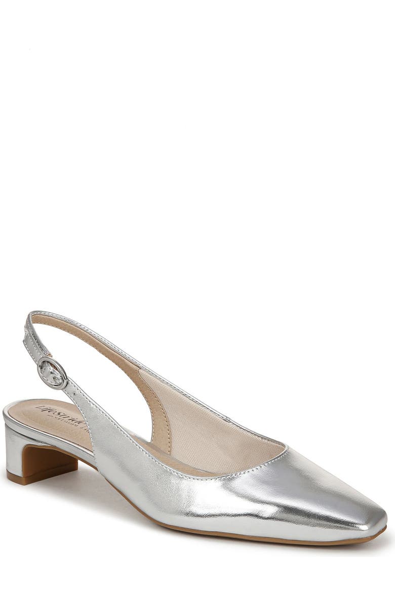 LifeStride Lorena Slingback Pump, Main, color, Silver