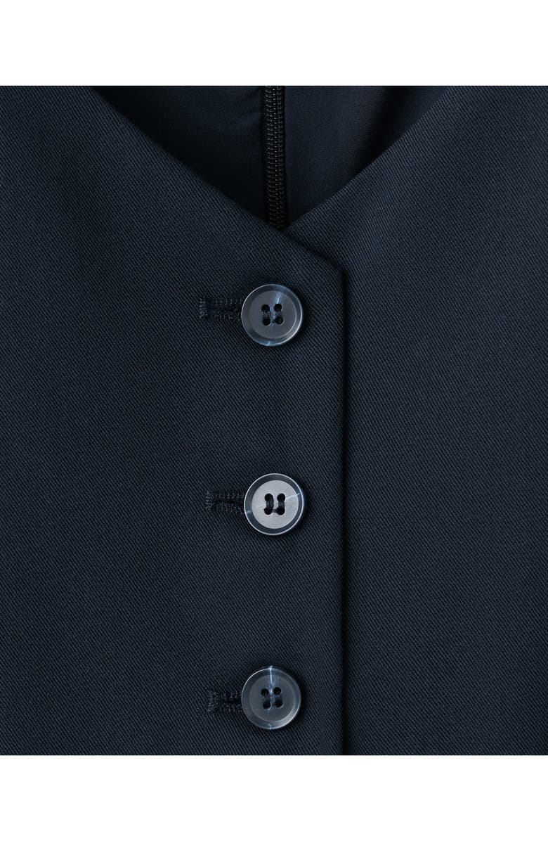 MANGO Sleeveless Pleated Minidress, Alternate, color, Navy