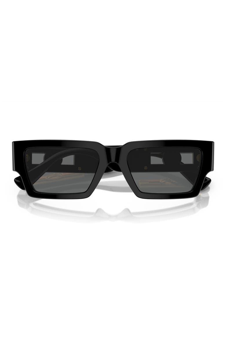 54mm Irregular Sunglasses, Alternate, color, BLACK