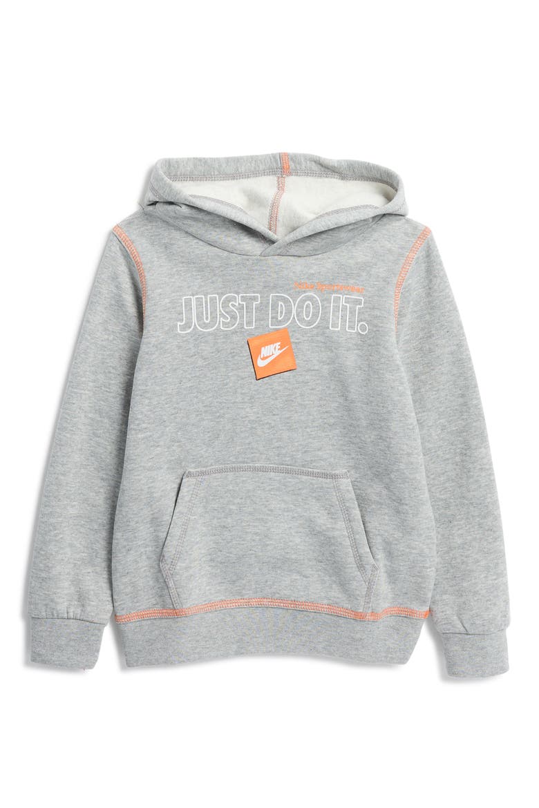 Kids' Sportswear Just Do It Hoodie, Main, color, 042DK GREY