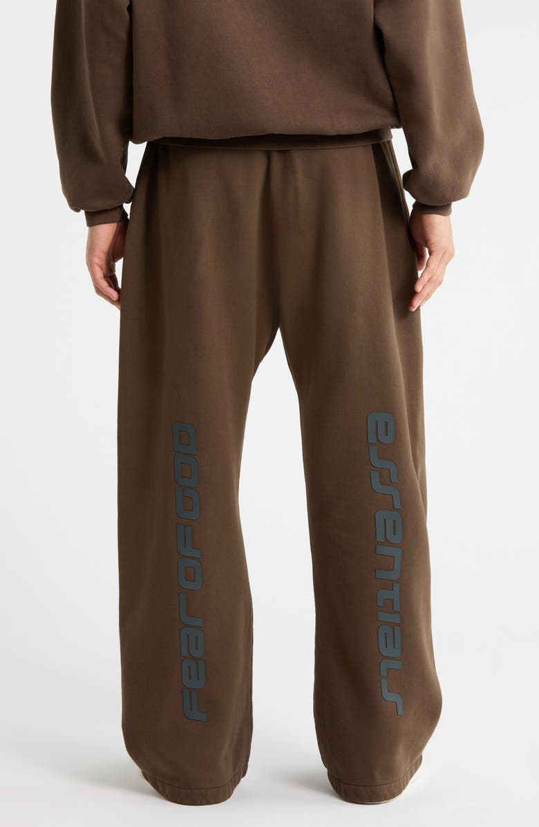 Fear of God Essentials Cotton Fleece Flare Sweatpants, Alternate, color, Brown