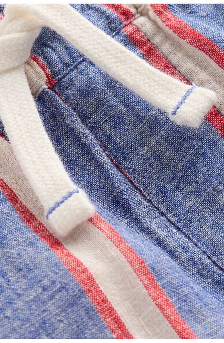 Mini Boden Kids' Linen & Cotton Shorts, Alternate, color, Triple Stripe