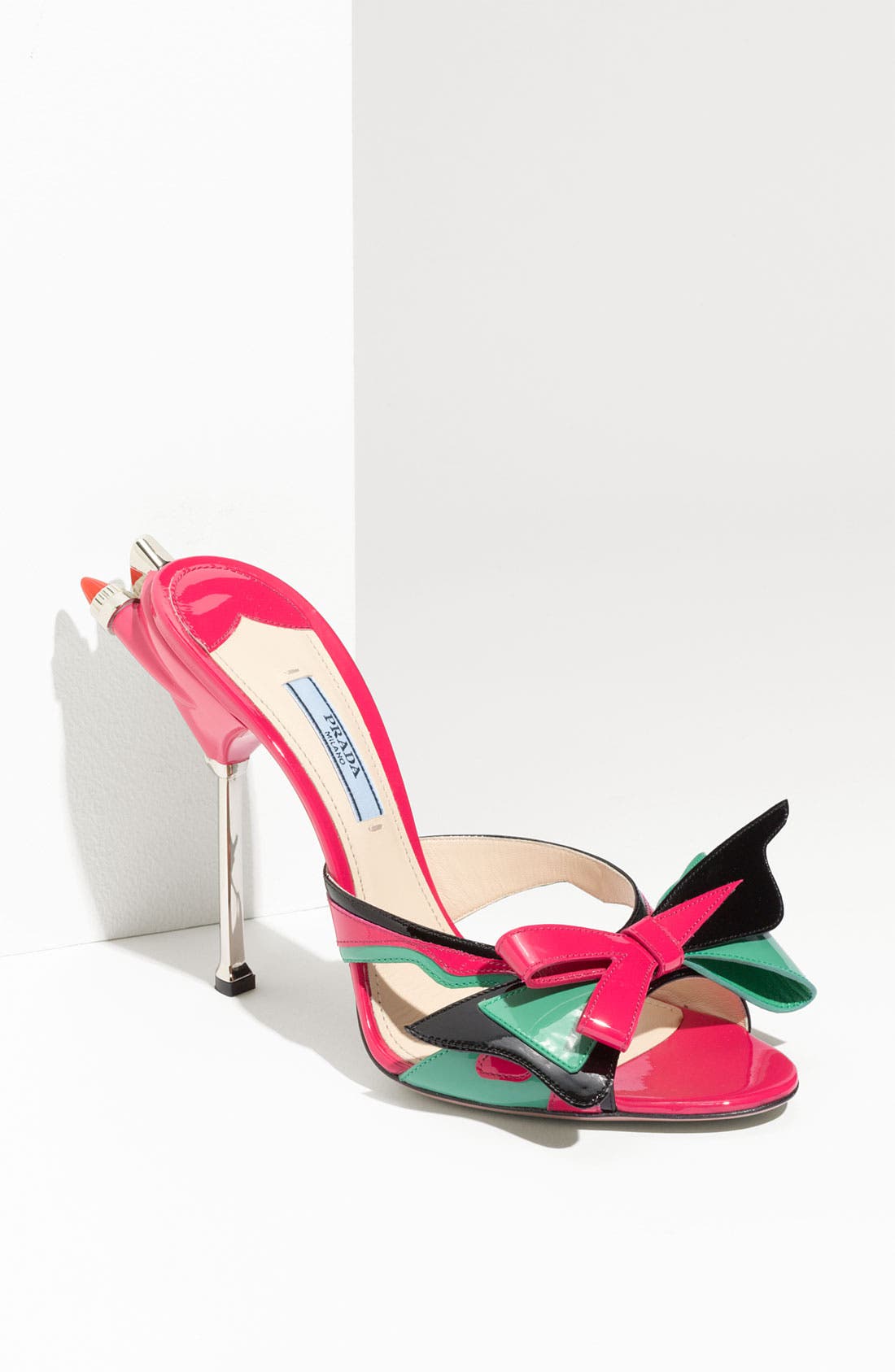 Prada Bow Tail Light Slide Sandal, Main, color, 