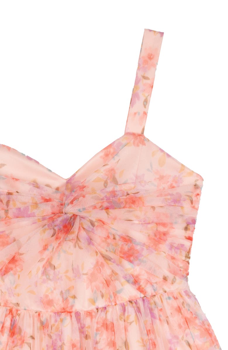 Rare Editions Kids' Floral Tiered Tulle Party Dress, Alternate, color,