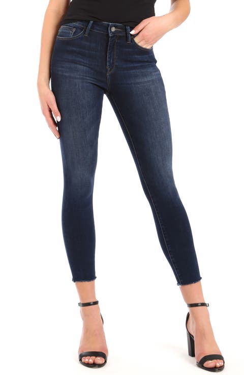 Alissa Ankle Jeans (Dark Brushed Fringe)