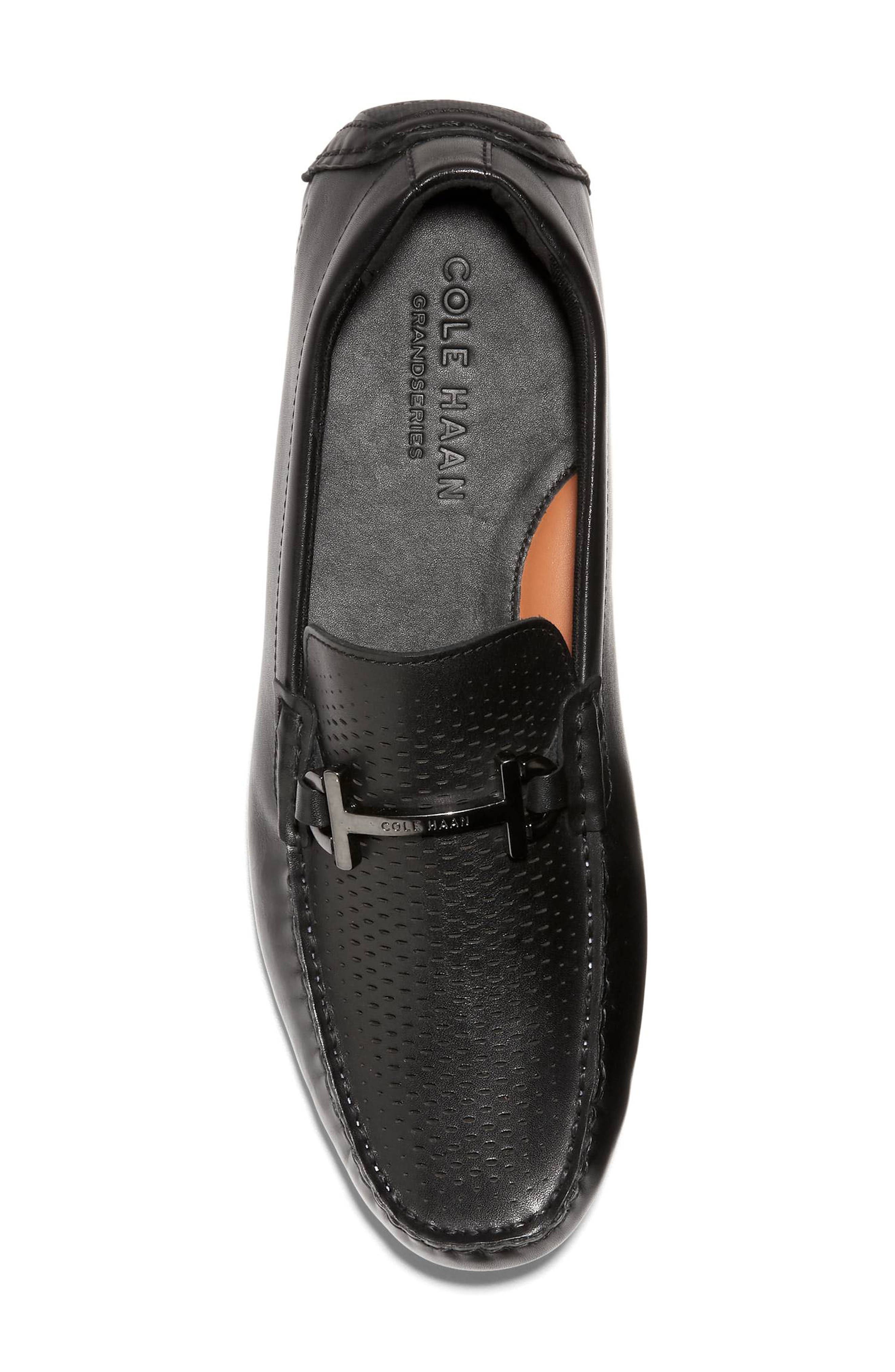 Cole Haan Grand Laser Bit Driving Loafer, Alternate, color, Black/ Black