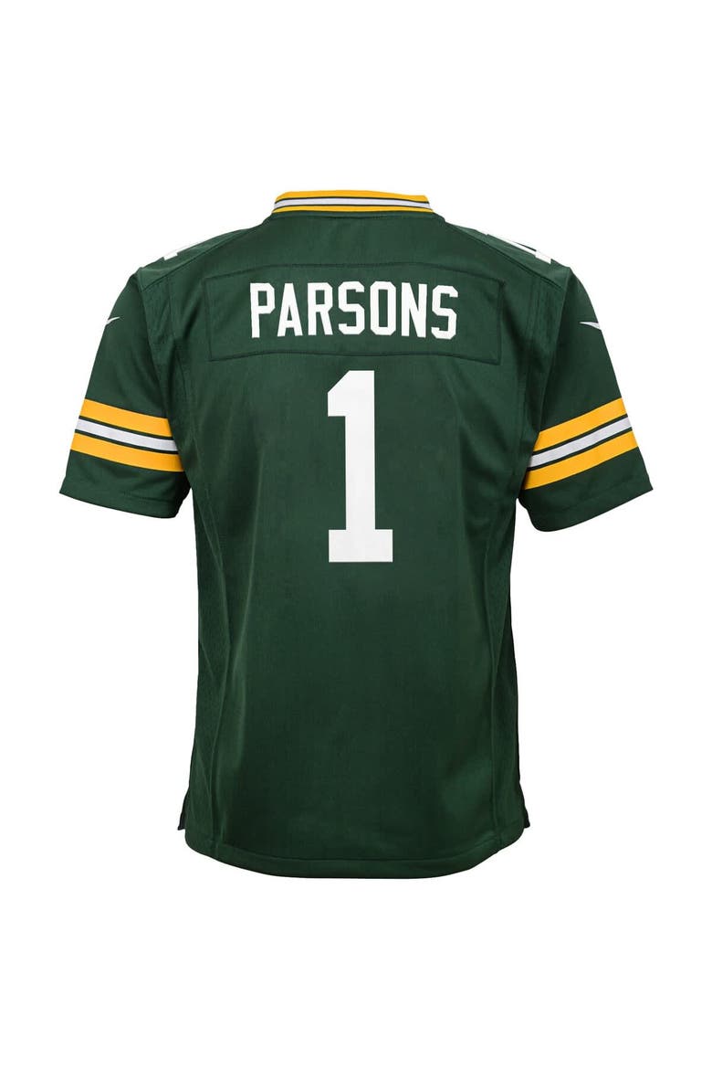 Youth Nike Micah Parsons Green Green Bay Packers Game Player Jersey, Alternate, color, Green