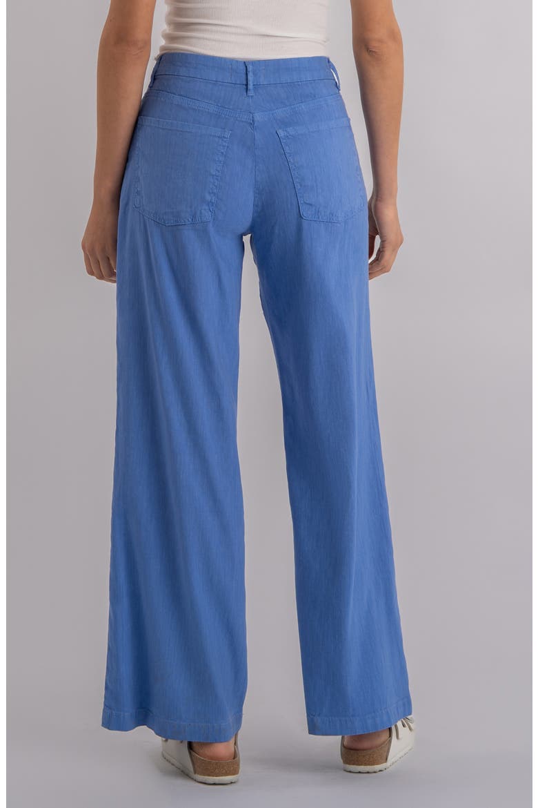 Meg High Waist Linen Blend Wide Leg Pants, Alternate, color, CORNFLOWER