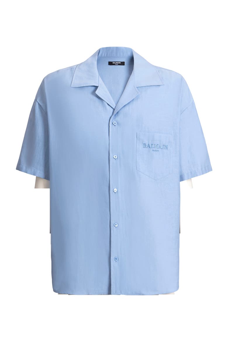 Vintage Shirt in Herringbone Poplin, Alternate, color, blue