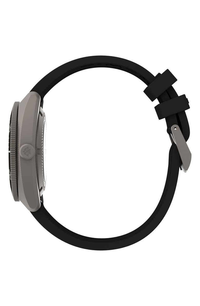 Timex<sup>®</sup> Expedition Pioneer Titanium Automatic Rubber Strap Watch, 41mm, Alternate, color, Titanium
