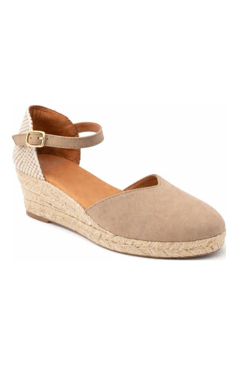 Jimena Small-Strap Taupe Espadrille