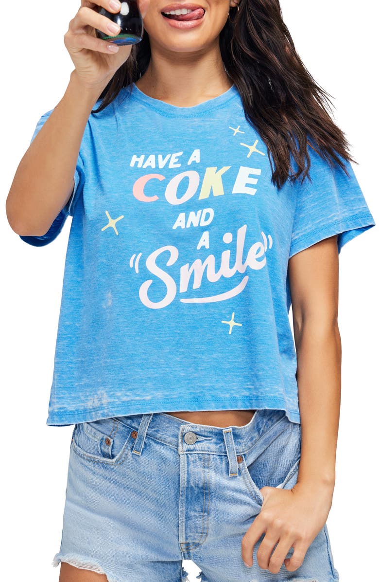 Wildfox Smile Graphic Tee, Alternate, color,